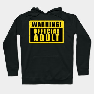 Warning Official Adult' Funny Birthday Gift Hoodie